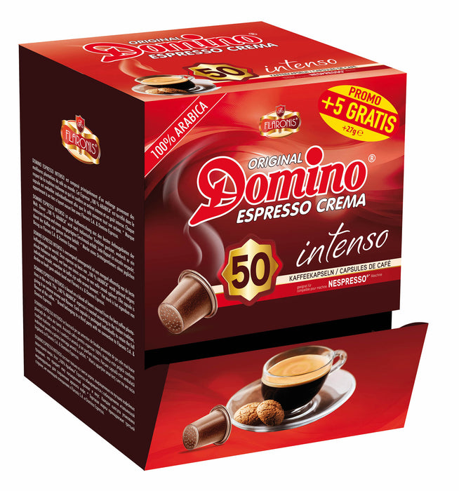 DOMINO - NESPRESSO® COMPATIBLE COFFEE CAPSULES * - INTENSO - 50 + 5 PCS